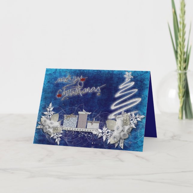 Beautiful Christmas Customizable Greeting Cards (Front)