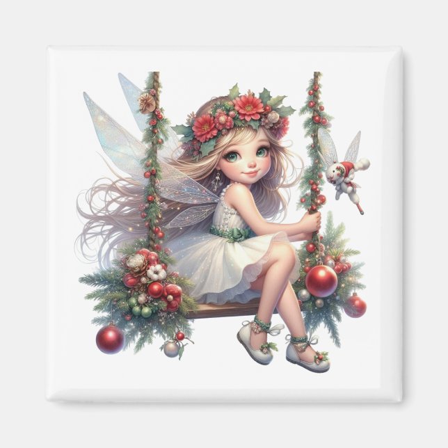 Beautiful Christmas Fairy  Magnet (Front)