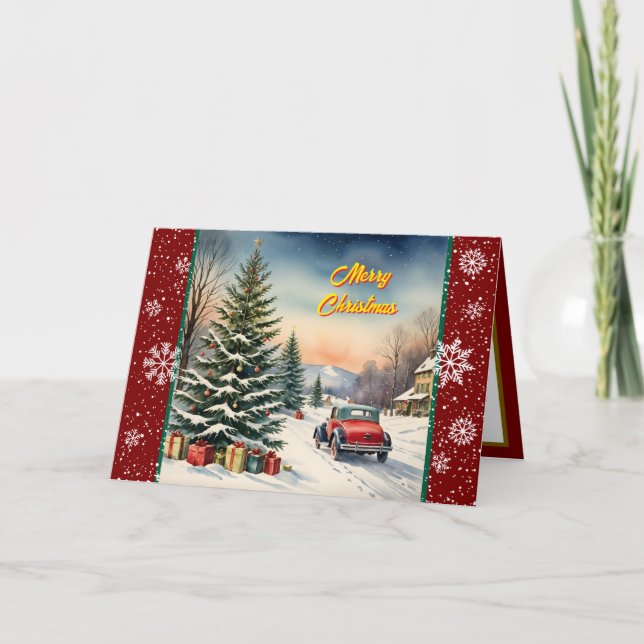 Beautiful Christmas Festive Trendy Collection Card (Front)