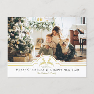 Beautiful Christmas Frame Personalized Photo Holiday Postcard