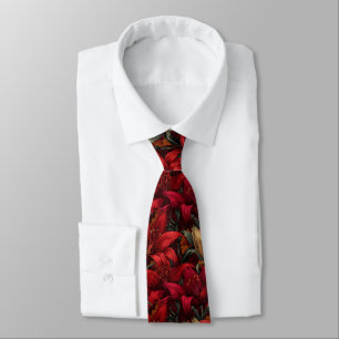 Beautiful Christmas Gift For Men Lilies Floral Tie