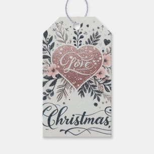 Beautiful Christmas Gift tags, sparkle pink Gift T Tags