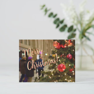 Beautiful Christmas greeting Holiday Postcard