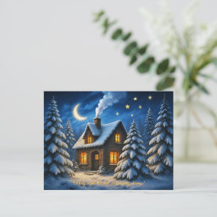 Beautiful Christmas Greeting Invitation Postcard