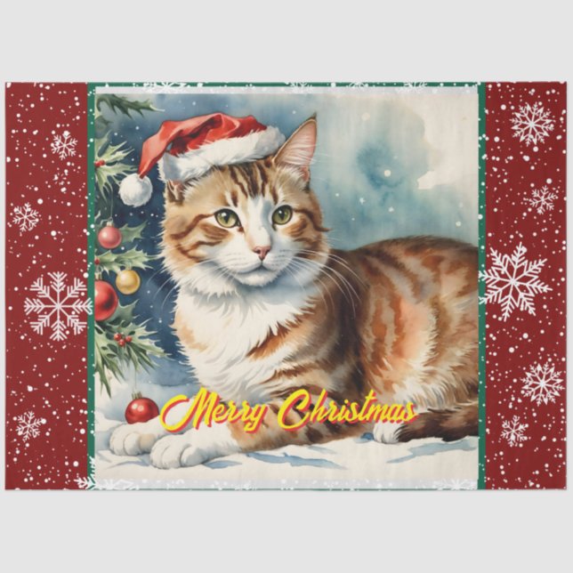 Beautiful Christmas Holiday Modern Collection Tissue Paper (Front)