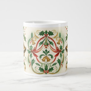 Beautiful Christmas Pattern Art, Merry Christmas Large Coffee Mug