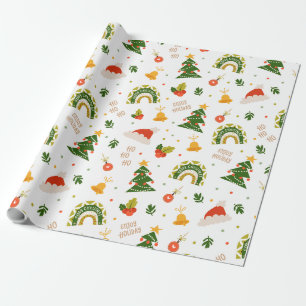 Beautiful Christmas Pattern Wrapping Paper