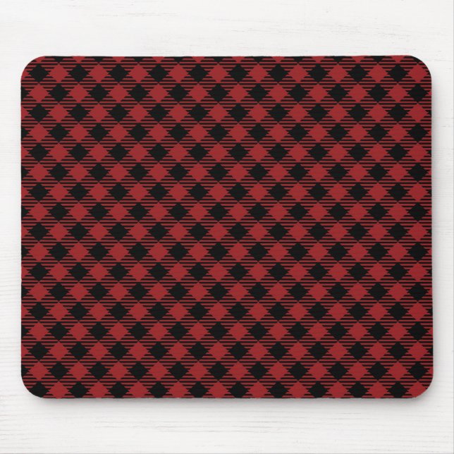 Beautiful Christmas Red Buffalo Plaid Mouse Pad (Front)