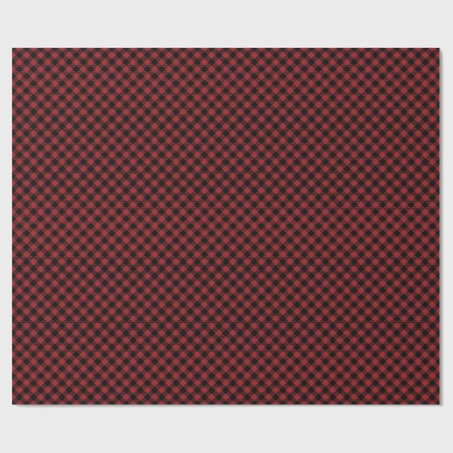 Beautiful Christmas Red Buffalo Plaid Wrapping Paper (Flat)
