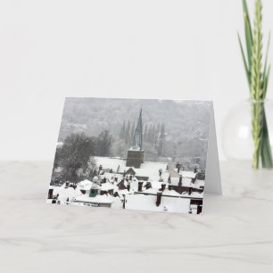 Beautiful Christmas snow scene Holiday Card