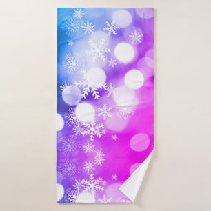 Beautiful Christmas towel with snowflakes