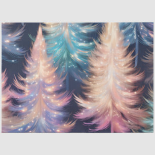 Beautiful Christmas Trees Light Sparkle Christmas Tissue Paper