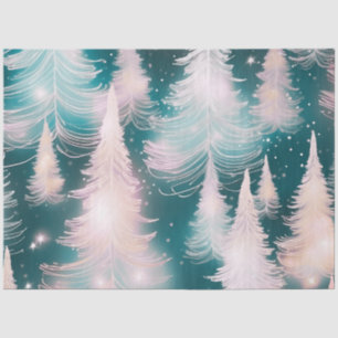 Beautiful Christmas Trees Light Sparkle Christmas Tissue Paper