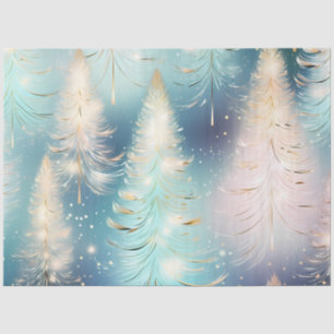 Beautiful Christmas Trees Light Sparkle Christmas Tissue Paper