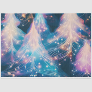 Beautiful Christmas Trees Light Sparkle Christmas Tissue Paper