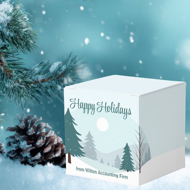 Beautiful Christmas Trees Mini Holiday Party Favor Box (Creator Uploaded)