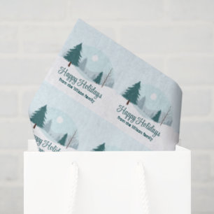 Beautiful Christmas Trees Winter Holiday Party Tissue Paper