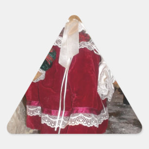 Beautiful Christmas with Love Have a Nice Day and Triangle Sticker