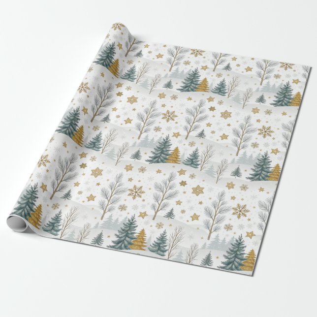 Beautiful Christmas Wrapping Paper (Unrolled)