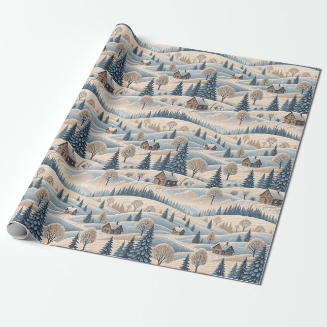 Beautiful Christmas Wrapping Paper (Unrolled)
