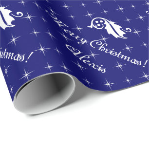 Beautiful Christmas wrapping paper with sparkles