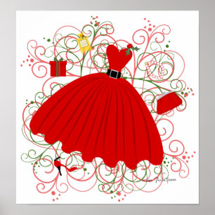 Beautiful Chrstmas Dress Poster