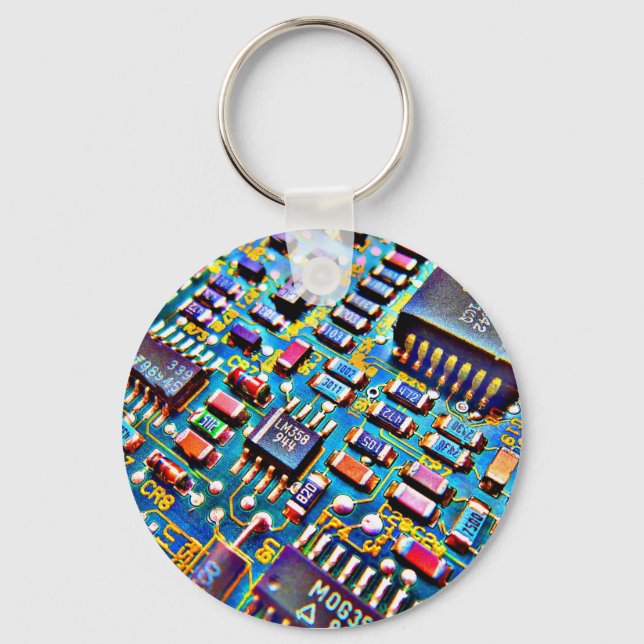 Beautiful Circuitry Keychain (Front)