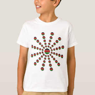 Beautiful Circular Kenyan Flag: A Radial Design T-Shirt