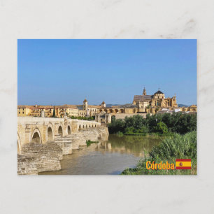 Beautiful city Cordoba in Spain, travel Postcard
