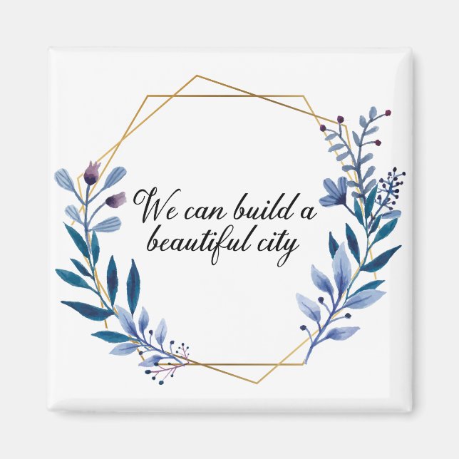 Beautiful City Godspell Quote magnet (Front)
