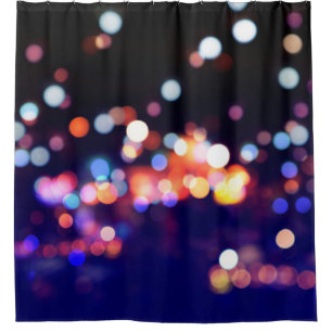 Beautiful city night bokeh light, abstract blur de