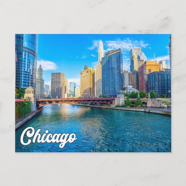 Beautiful City Of Chicago, Illinois, USA Postcard (Front)