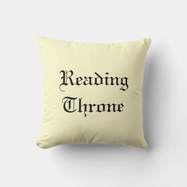 Beautiful & classic book lovers' throw pillow (Front)