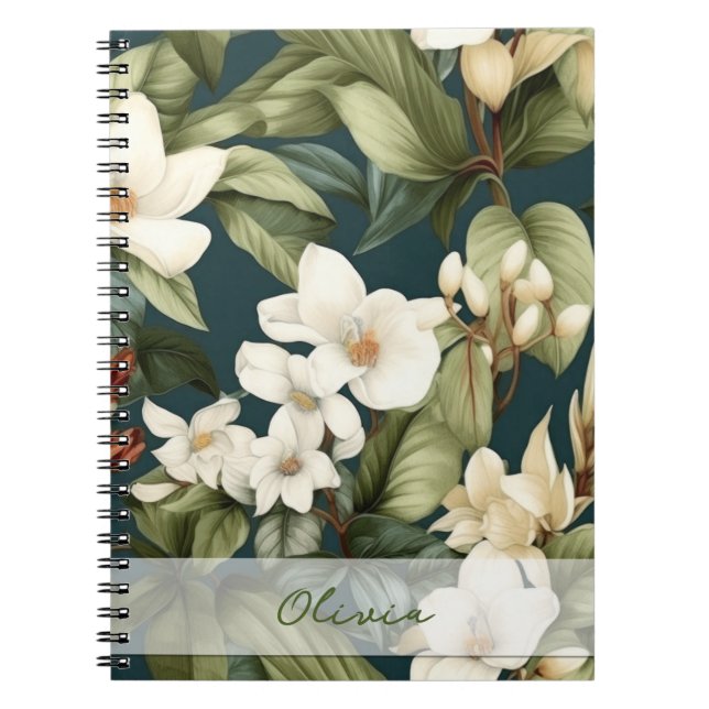 Beautiful classic floral pattern notebook (Front)