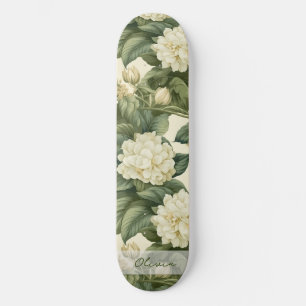 Beautiful classic floral pattern skateboard