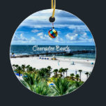 Beautiful Clearwater Beach, Florida Ceramic Ornament<br><div class="desc">Clearwater Beach,  Florida... sunshine,  vacation,  fun,  palm trees and a sandy beach</div>