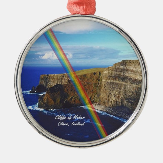 Beautiful Cliffs of Moher Design #2 Metal Ornament (Front)