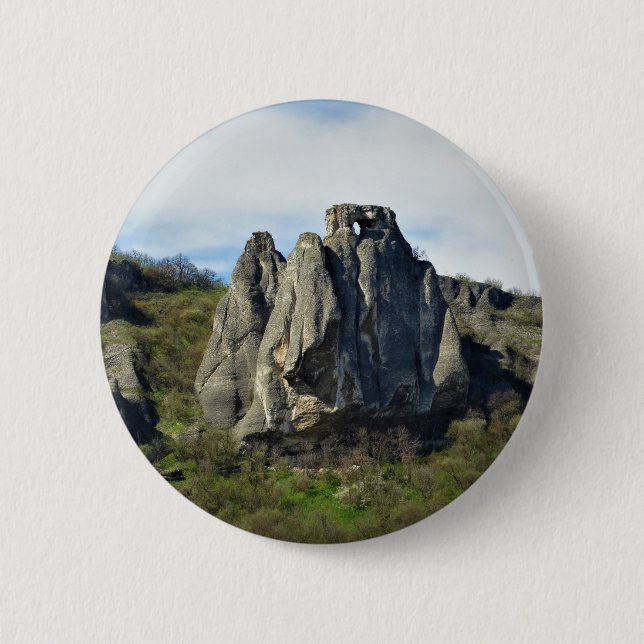 Beautiful Cliffs Photo Round Badge 2 Inch Round Button (Front)