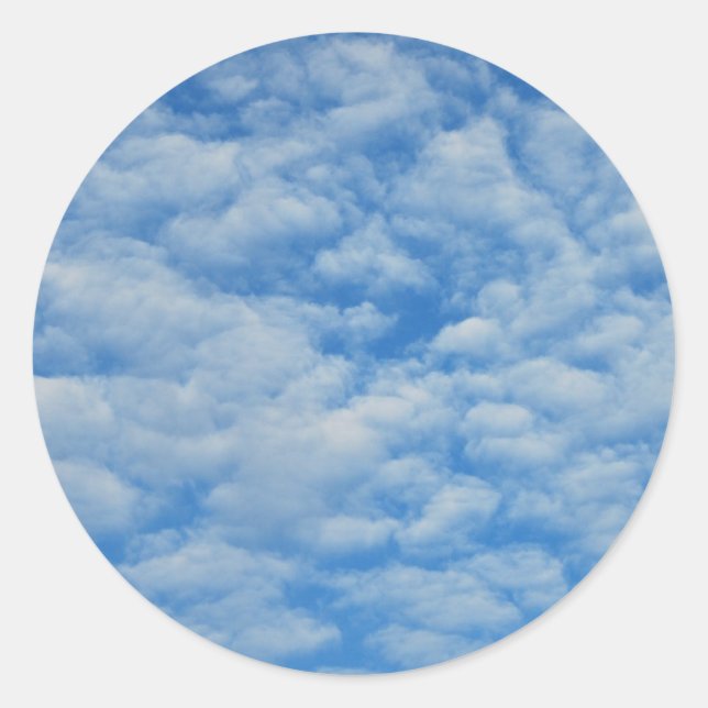 Beautiful Clouds Classic Round Sticker (Front)