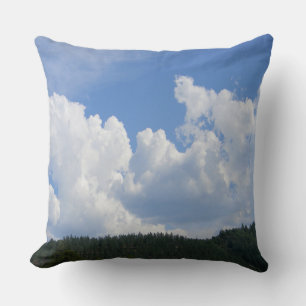 Beautiful clouds in the mountains... throw pillow