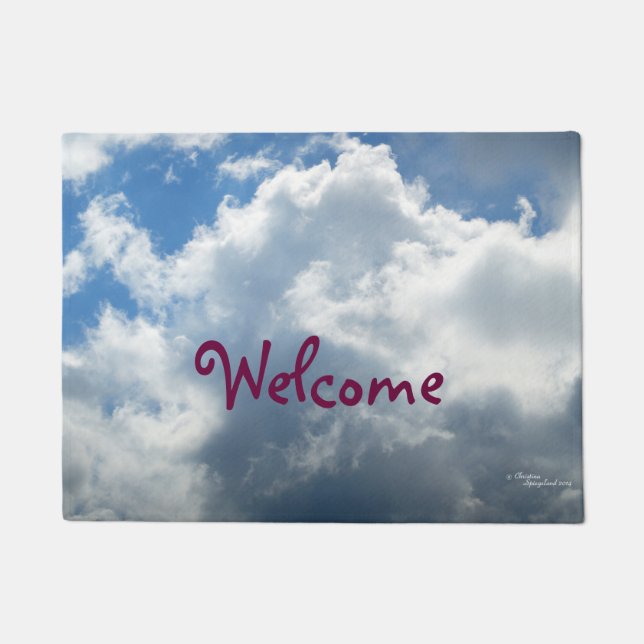 Beautiful clouds Welcome Doormat (Front)