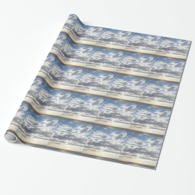 Beautiful Clouds Wrapping Paper (Unrolled)