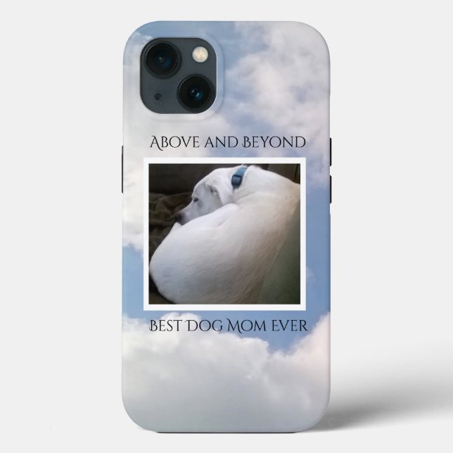 Beautiful Cloudy Sky Best Dog Mom Cute Calm Blue Case-Mate iPhone Case (Back)