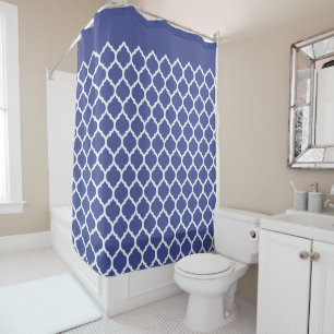 Beautiful Cobalt Blue Moroccan Quatrefoil Pattern