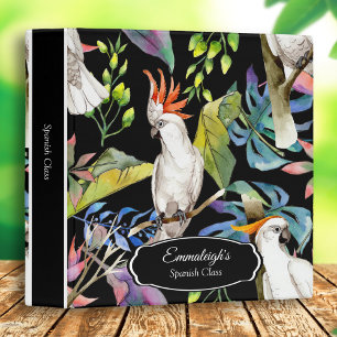 Beautiful Cockatoo Bird Tropical Pattern Custom Binder