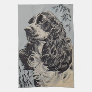 beautiful cocker spaniel kitchen towel