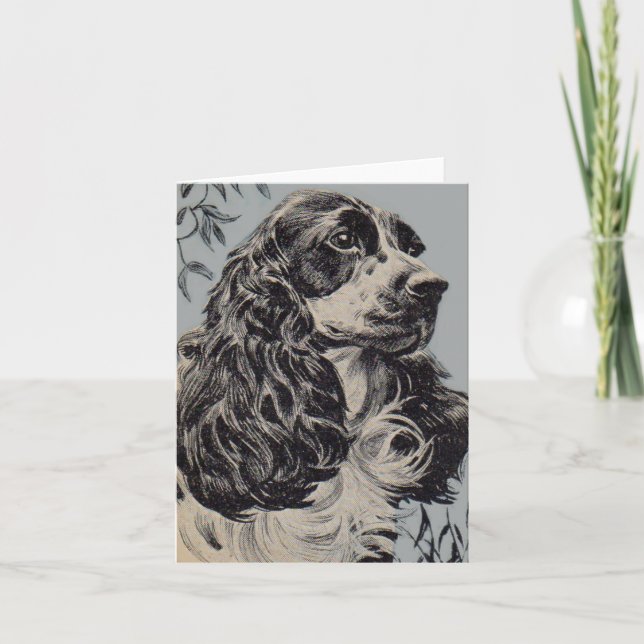 beautiful cocker spaniel note card (Front)