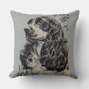 beautiful cocker spaniel throw pillow