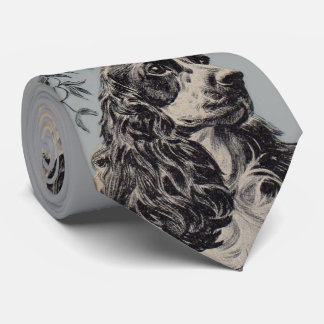beautiful cocker spaniel tie