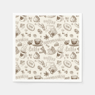 Beautiful Coffee Espresso Design Napkin